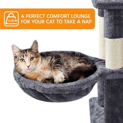 Yaheetech 82.5-in Multi-Level Tree Condo with 2 Foam Edge Perches Cat Tree