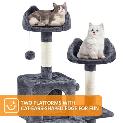 Yaheetech 82.5-in Multi-Level Tree Condo with 2 Foam Edge Perches Cat Tree