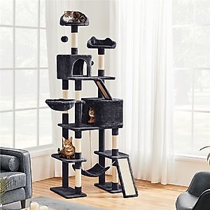 Yaheetech 82.5-in Plush Multi-Level Cat Tree
