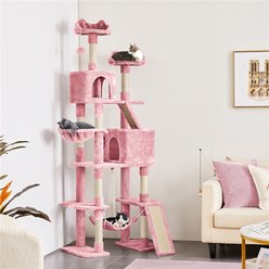 Yaheetech 82.5-in Plush Multi-Level Cat Tree, Pink