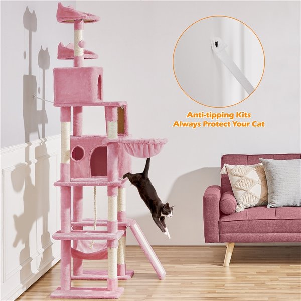 Yaheetech 82.5-in Plush Multi-Level Cat Tree