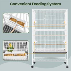 Yaheetech Bird Cage, Hammered White, 52-in slide 2 of 7