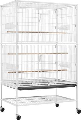 Show full view: Yaheetech Bird Cage, Hammered White, 52-in slide 2 of 8