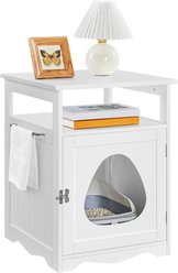 Yaheetech Box Furniture with Open Shelf Cat Litter Box, White, Medium slide 2 of 7