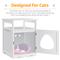 Show in main carousel: Yaheetech Box Furniture with Open Shelf Cat Litter Box, White, Medium slide 5 of 8