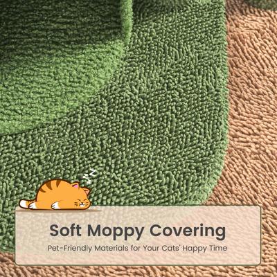 Show full view: Yaheetech Cactus 42-in Plush Cat Tree, Green/Brown slide 6 of 10