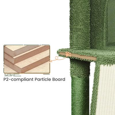 Show full view: Yaheetech Cactus 42-in Plush Cat Tree, Green/Brown slide 8 of 10