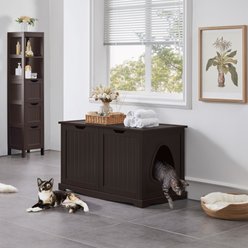 Yaheetech Cat Litter Box Enclosure, Large, Espresso