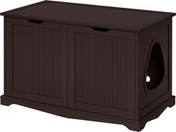 Yaheetech Cat Litter Box Enclosure, Large, Espresso slide 2 of 7