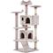 Show in main carousel: Yaheetech Cat Scratching Tree, 54-in, Brown/White slide 1 of 11
