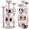 Show in main carousel: Yaheetech Cat Scratching Tree, 54-in, Brown/White slide 5 of 11