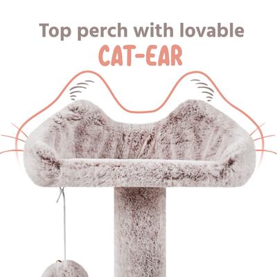 Show full view: Yaheetech Cat Scratching Tree, 54-in, Brown/White slide 7 of 11
