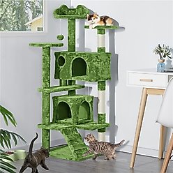 Yaheetech Cat Scratching Tree, 54-in, Green