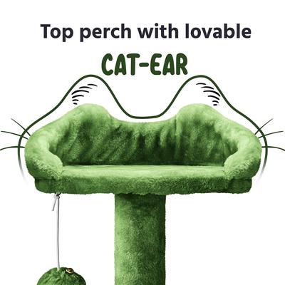 Show full view: Yaheetech Cat Scratching Tree, 54-in, Green slide 6 of 10