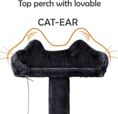 Show full view: Yaheetech Cat Scratching Tree, 61.5-in, Black slide 8 of 9