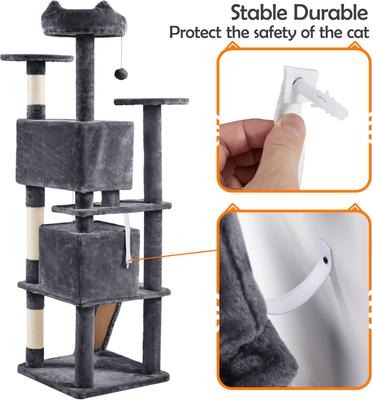 Show full view: Yaheetech Cat Scratching Tree, 61.5-in, Dark Gray slide 7 of 8