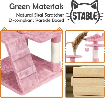 Show full view: Yaheetech Cat Scratching Tree, 61.5-in, Pink slide 8 of 9