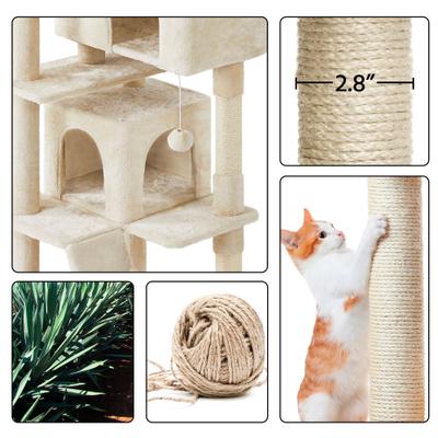 Show full view: Yaheetech Cat Scratching Tree, 70-in, Beige slide 7 of 10