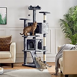 Yaheetech Cat Scratching Tree, 70-in, Dark Gray slide 2 of 8