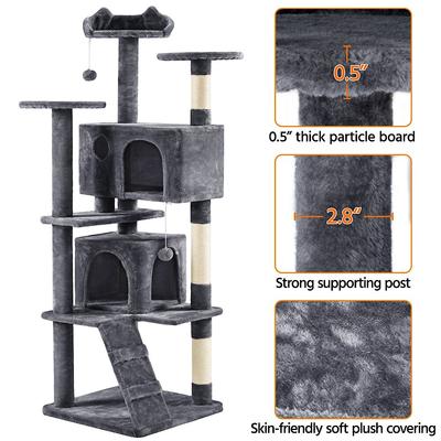 Show full view: Yaheetech Cat Scratching Tree, 70-in, Dark Gray slide 4 of 9