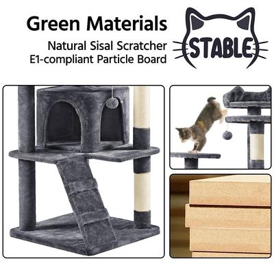 Show full view: Yaheetech Cat Scratching Tree, 70-in, Dark Gray slide 6 of 9