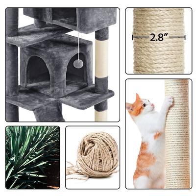 Show full view: Yaheetech Cat Scratching Tree, 70-in, Dark Gray slide 7 of 9