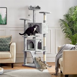 Yaheetech Cat Scratching Tree, 70-in, Light Gray