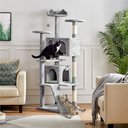 Yaheetech Cat Scratching Tree, 70-in, Light Gray
