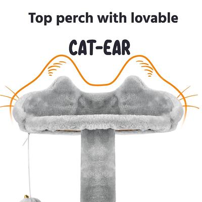 Show full view: Yaheetech Cat Scratching Tree, 70-in, Light Gray slide 5 of 9