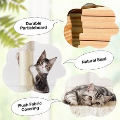 Yaheetech Cat Scratching Tree, 80-in, Beige slide 2 of 7