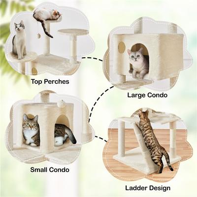 Show full view: Yaheetech Cat Scratching Tree, 80-in, Beige slide 4 of 7