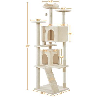 Show full view: Yaheetech Cat Scratching Tree, 80-in, Beige slide 3 of 7