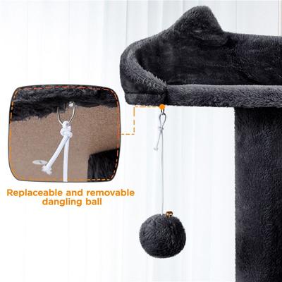 Show full view: Yaheetech Cat Scratching Tree, 80-in, Black slide 6 of 7