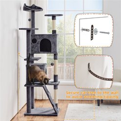 Yaheetech Cat Scratching Tree, 80-in, Dark Gray slide 2 of 7