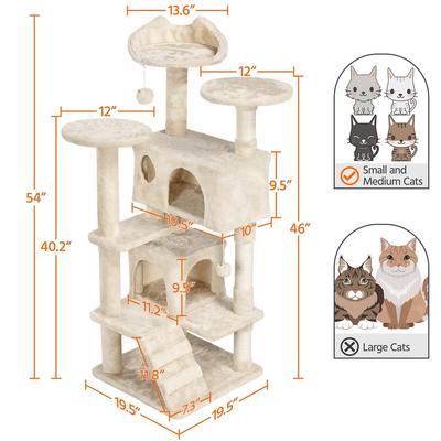 Show full view: Yaheetech Cat Scratching Tree, Beige, 54-in slide 4 of 11