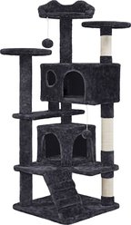 Yaheetech Cat Scratching Tree, Black, 54-in slide 2 of 7
