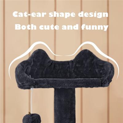 Show full view: Yaheetech Cat Scratching Tree, Black, 54-in slide 6 of 10