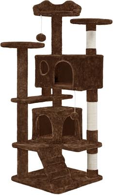Show full view: Yaheetech Cat Scratching Tree, Brown, 54-in slide 2 of 10