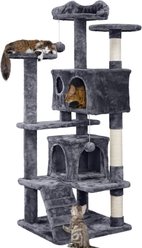 Yaheetech Cat Scratching Tree, Dark Gray, 54-in slide 2 of 9