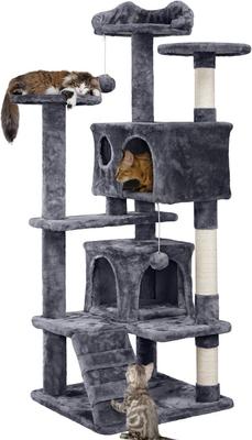 Show full view: Yaheetech Cat Scratching Tree, Dark Gray, 54-in slide 3 of 13
