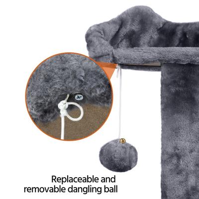 Show full view: Yaheetech Cat Scratching Tree, Dark Gray, 54-in slide 9 of 13