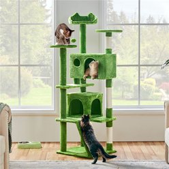 Yaheetech Cat Scratching Tree, Green, 61.5-in