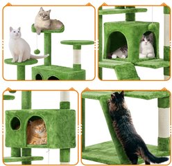 Yaheetech Cat Scratching Tree, Green, 61.5-in slide 2 of 7