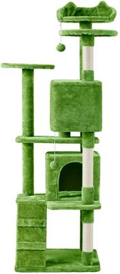 Show full view: Yaheetech Cat Scratching Tree, Green, 70-in slide 3 of 8