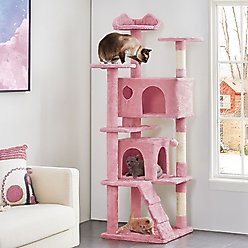 Yaheetech Cat Scratching Tree, Large, Pink, 70-in slide 2 of 9
