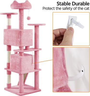 Show full view: Yaheetech Cat Scratching Tree, Large, Pink, 70-in slide 5 of 10