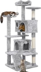 Yaheetech Cat Scratching Tree, Light Gray, 54-in slide 2 of 9