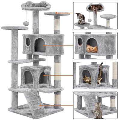 Show full view: Yaheetech Cat Scratching Tree, Light Gray, 54-in slide 6 of 13