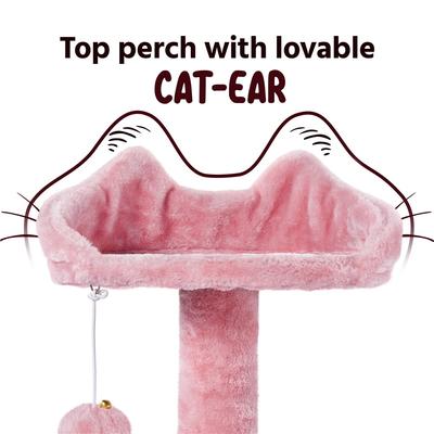 Show full view: Yaheetech Cat Scratching Tree, Pink, Medium, 54-in slide 6 of 10