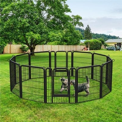 Yaheetech Yaheetech Adjustable Metal Dog Playpen, 12-Panel, 32-in